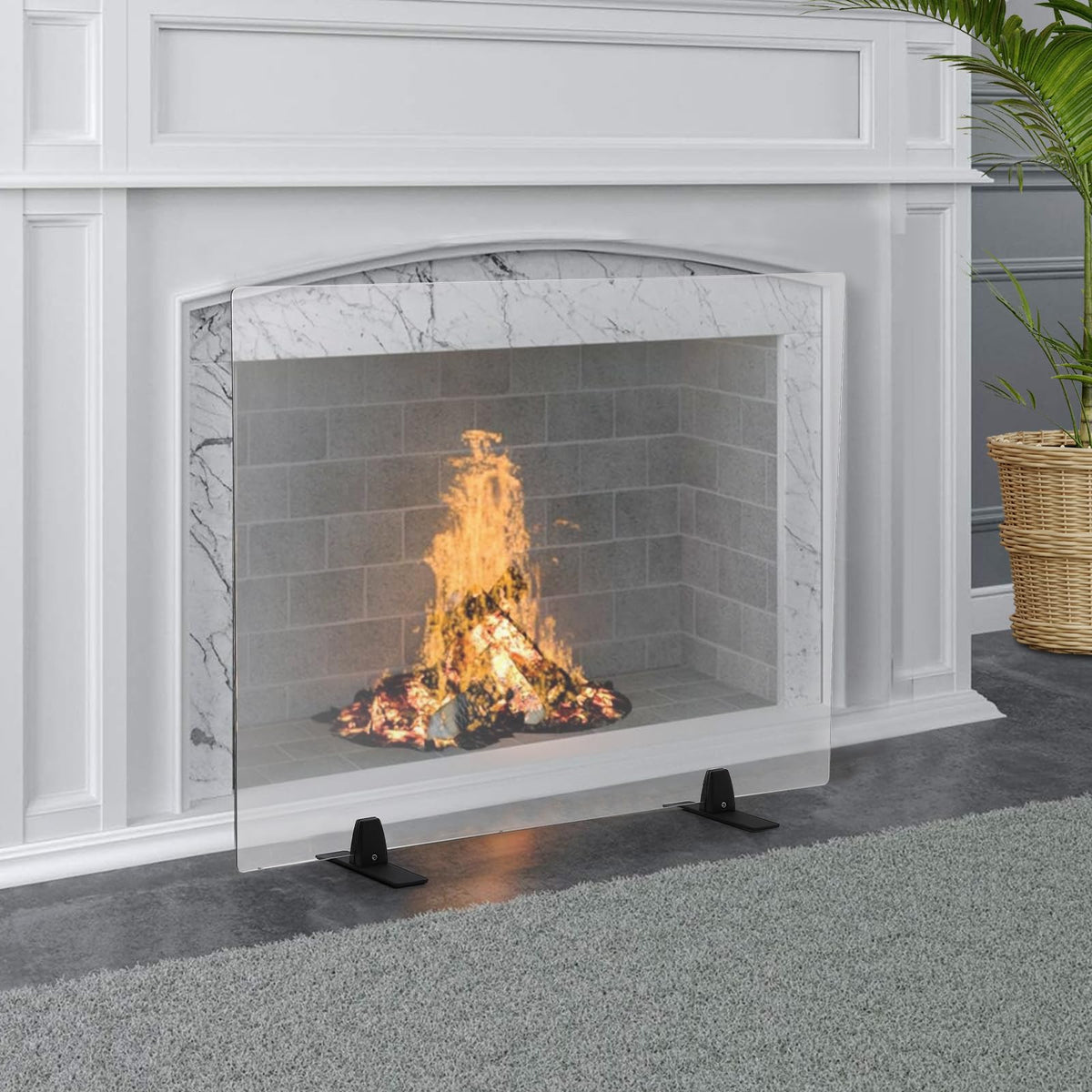 Tempered Glass Fireplace Screen 26" x 36" P1458