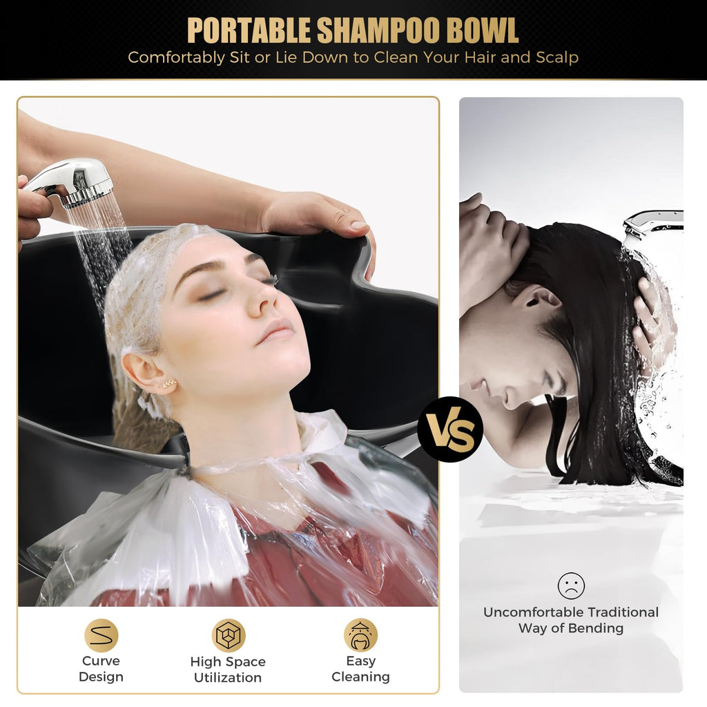 Portable Plastic Shampoo Bowl with Electric Pump Z75690