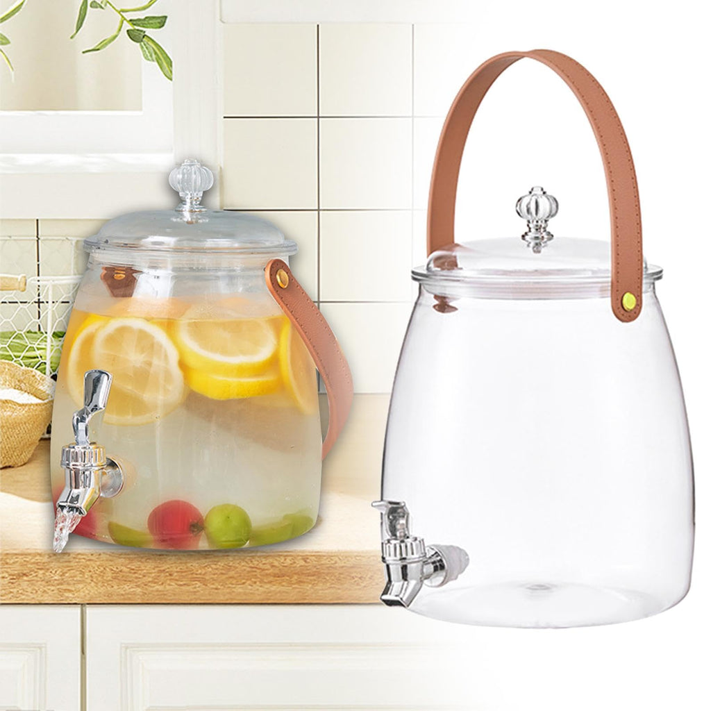 5L Beverage Dispenser Juice Jug with Spigot and Filtering Cold Water Pitcher E28591