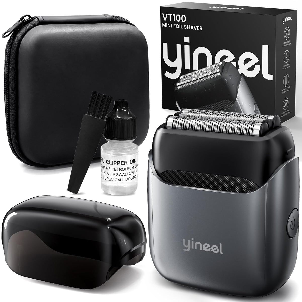 Portable Mini Electric Foil Shaver with Case H46492