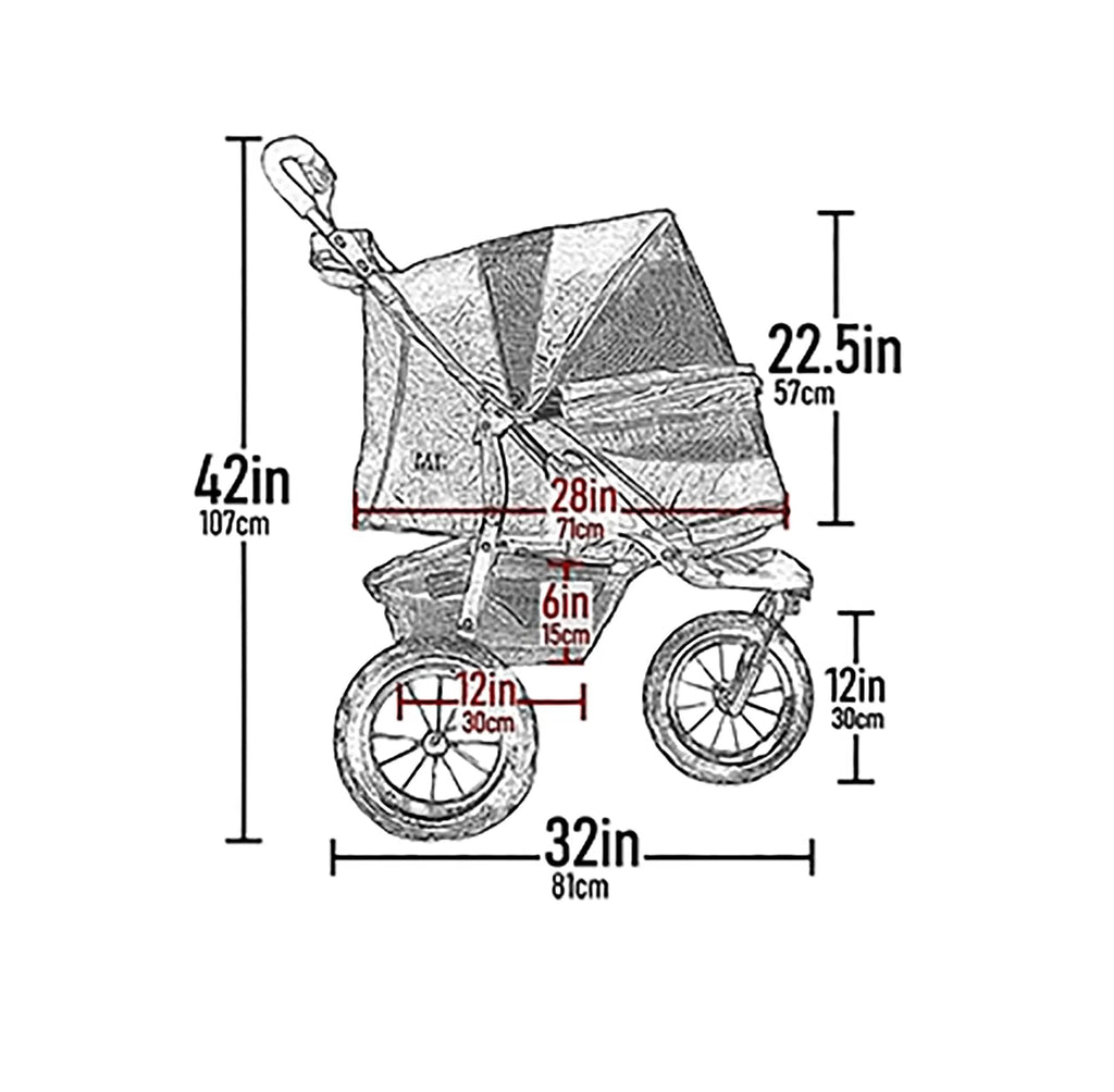 No-Zip Pet Stroller for Cats/Dogs G404