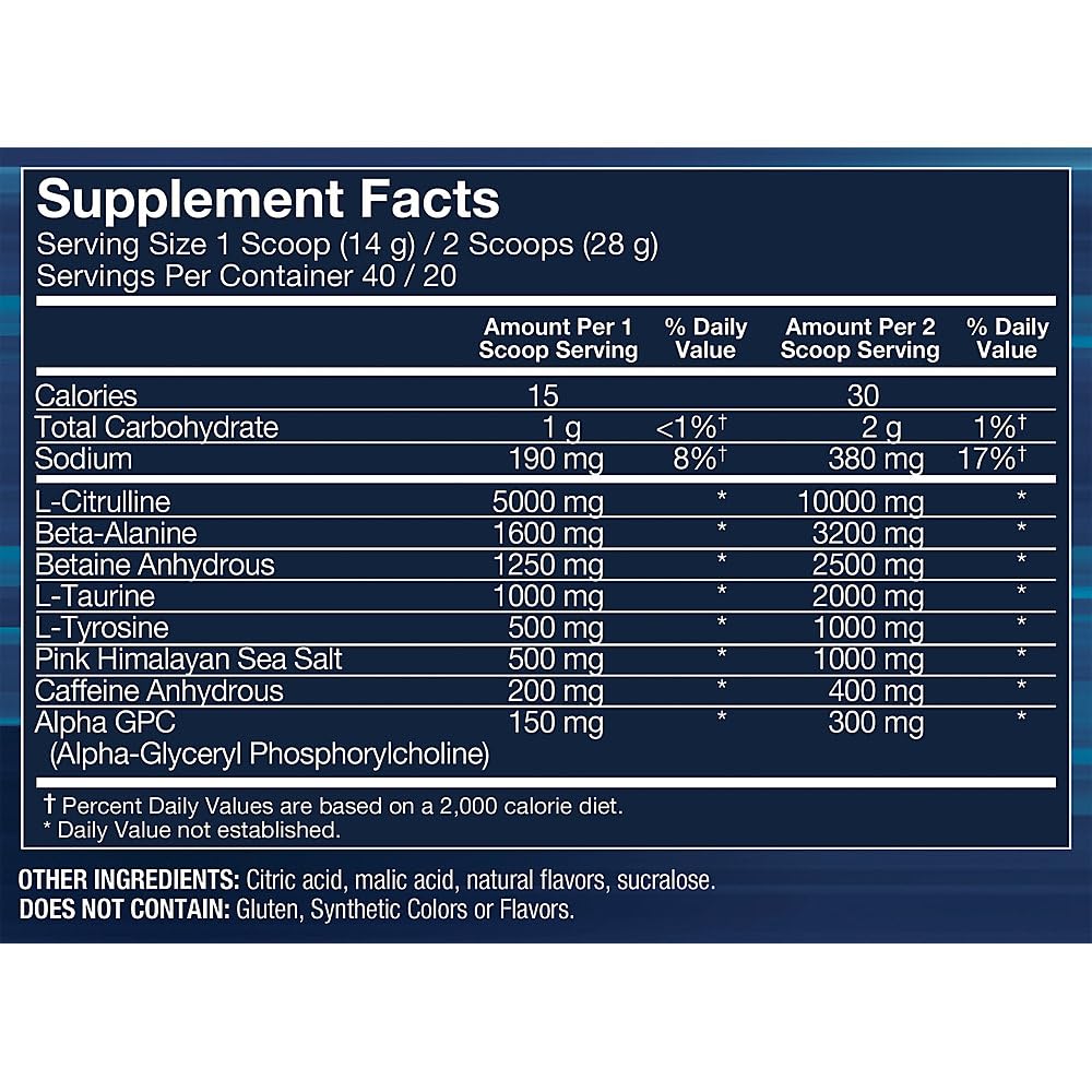 Pre-Workout Formula Powder 19.75 Oz 40 Servings P490423