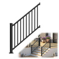 Aluminum Stair Railing Kit with Post, Matte Black N973