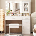 Makeup Vanity Desk Set with LED Lights Mirror Chair D8936