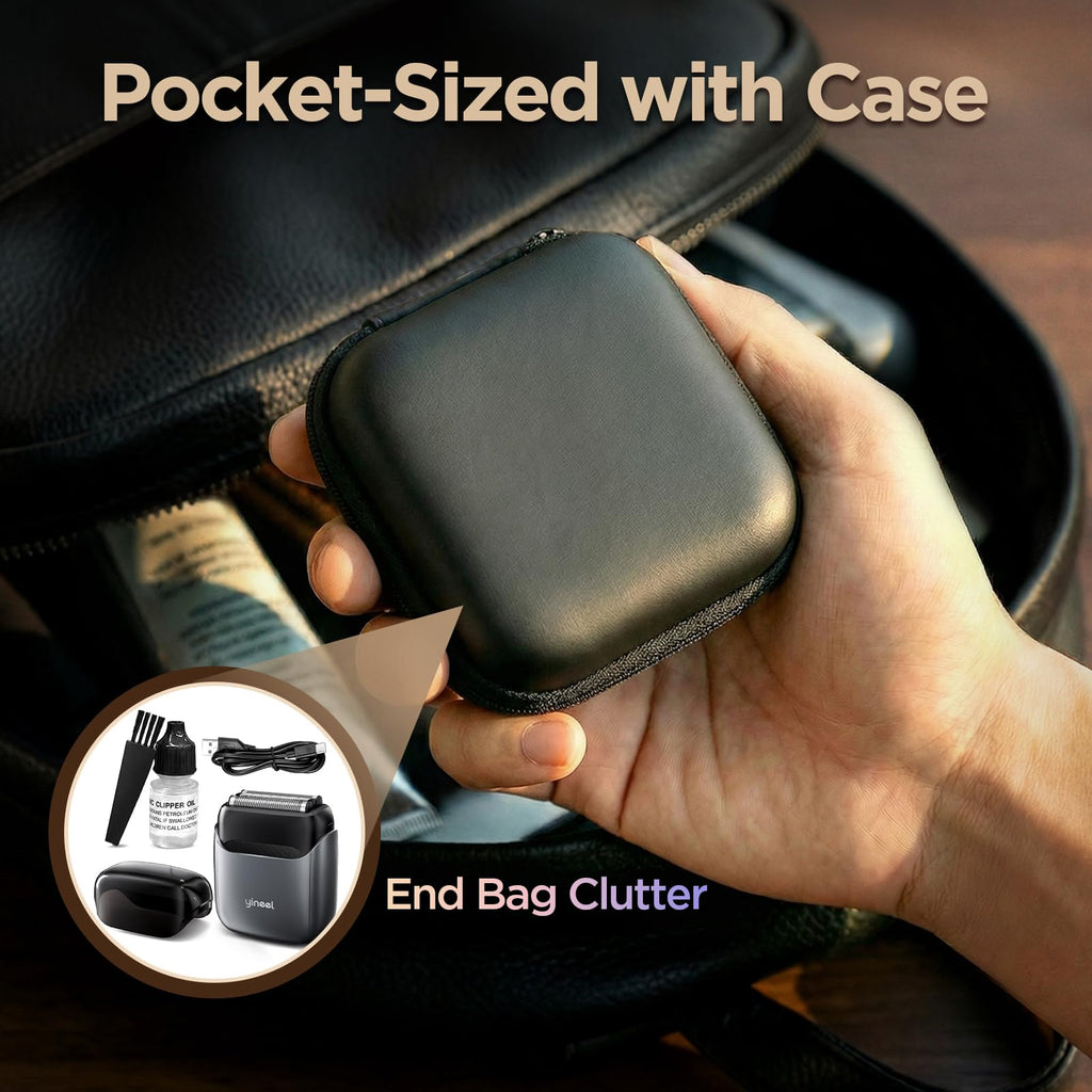 Portable Mini Electric Foil Shaver with Case H46492