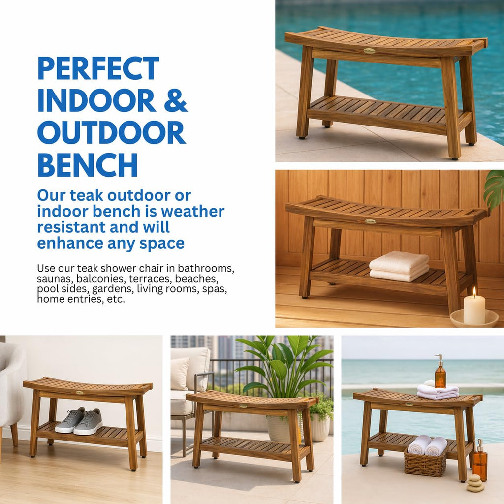 30-Inch Teak Shower Bench B550
