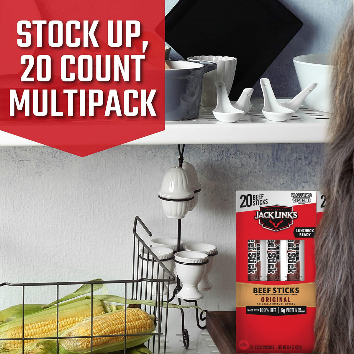 Beef Sticks 0.92 Oz 20 Count Pack of 40 J55963