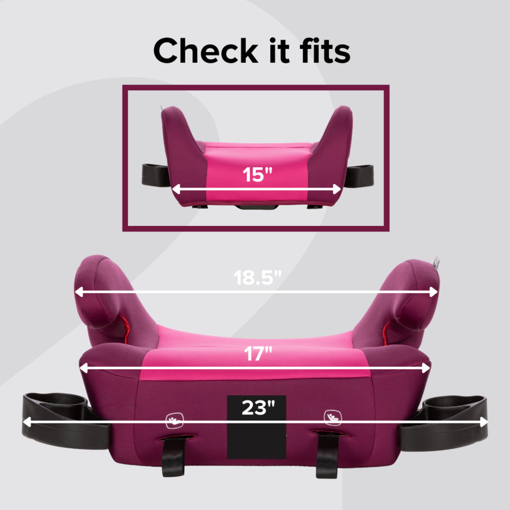 Backless Belt-Positioning Booster Car Seat, 1 Pink & 1 Blue, 40-120 lbs K11990
