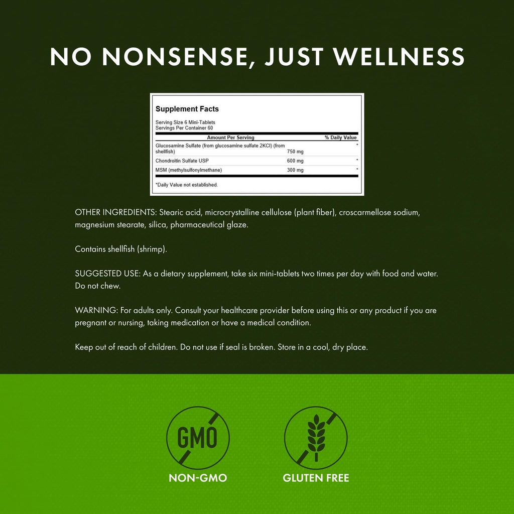 Glucosamine, Chondroitin & MSM 360 Mini-Tablets O7597