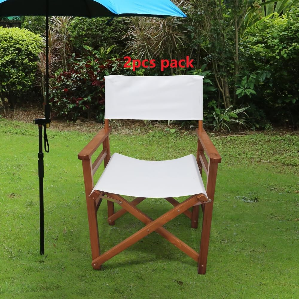 Black Canvas Director's Chair 2pcs Set Y406095