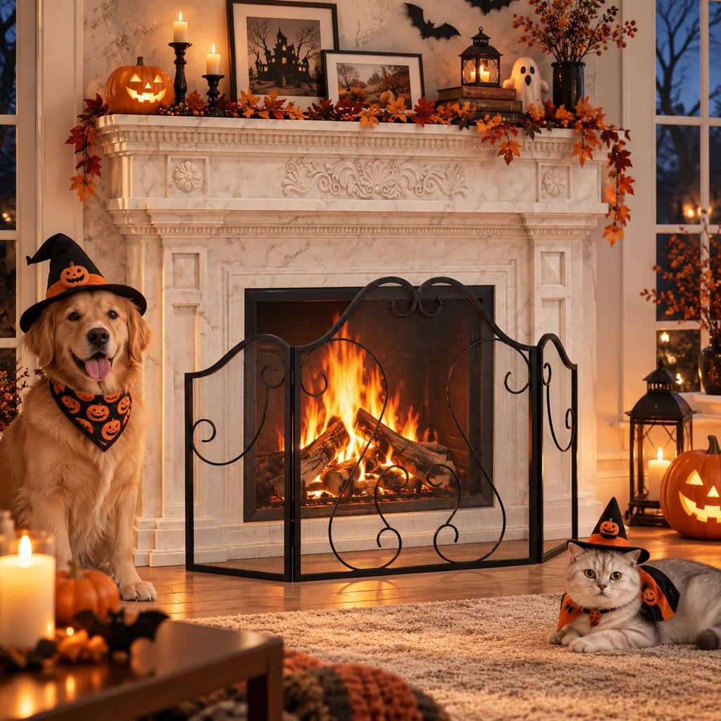 Foldable Fireplace Screen J231727