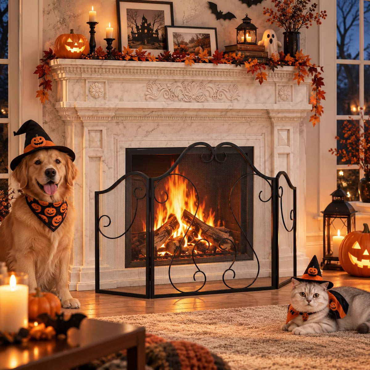 Foldable Fireplace Screen J231727