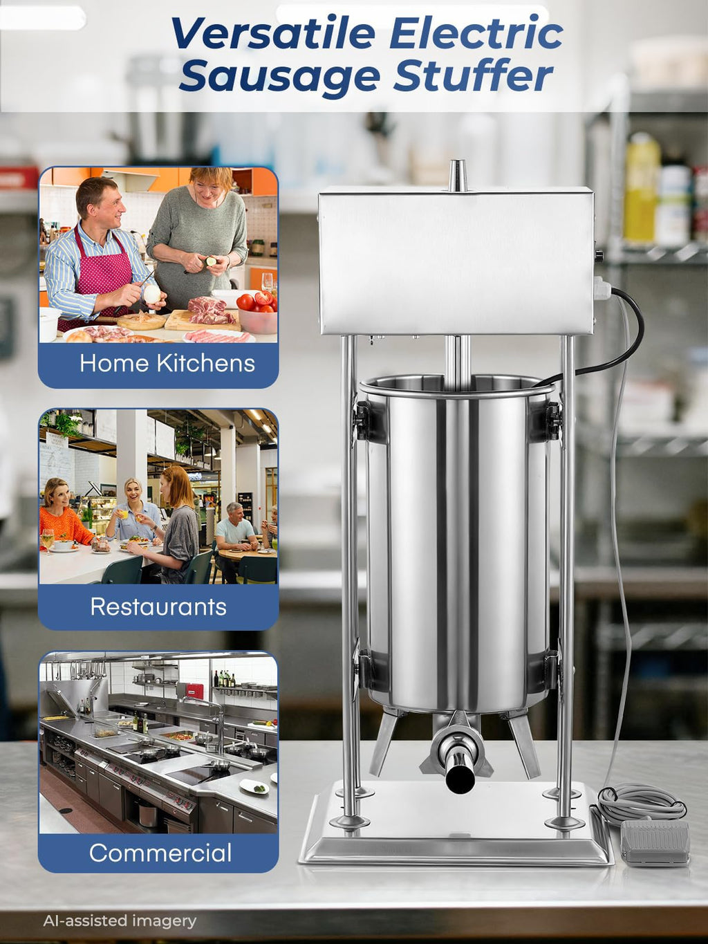 33LBS Stainless Steel Sausage Stuffer S53826
