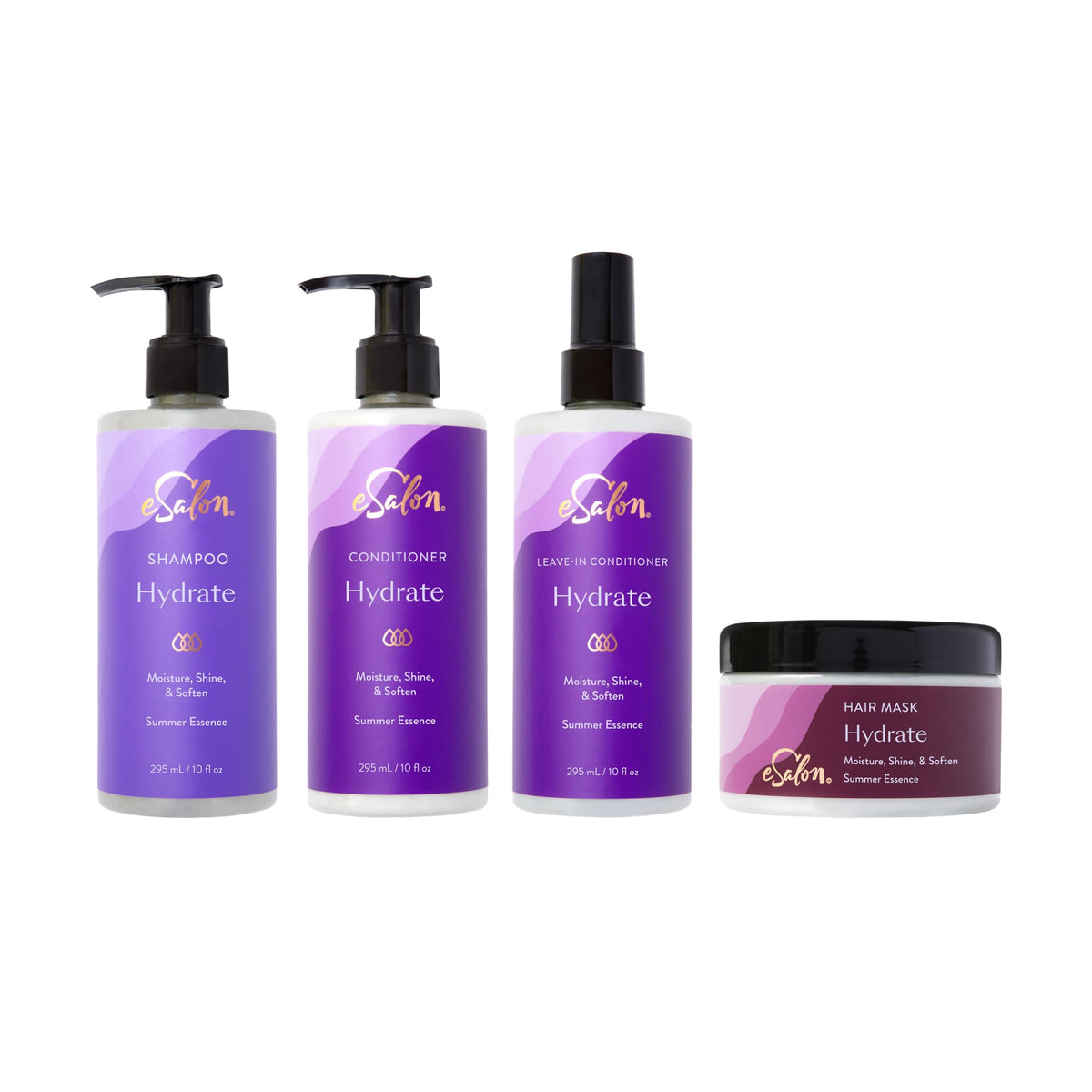 Hydrating Shampoo, Conditioner, Leave-In Conditioner & Hair Mask Bundle U490