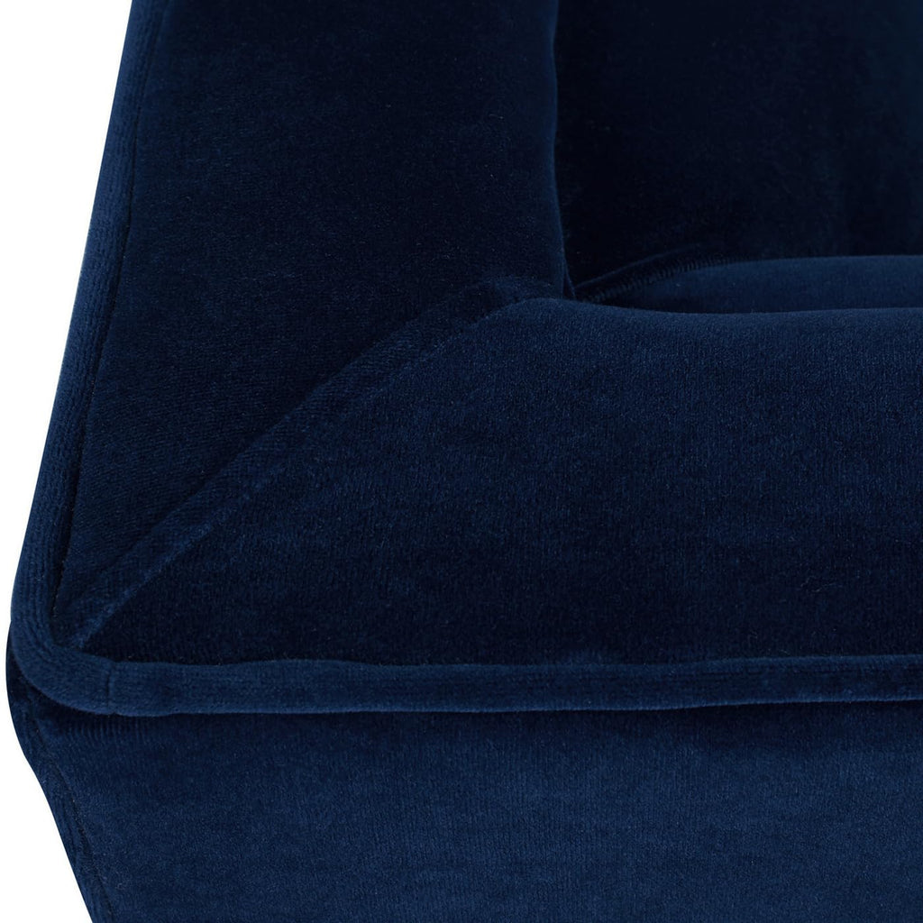 Navy Blue Velvet Tufted Sofa F455757