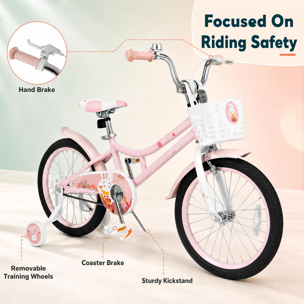 18 Inch Girls Bike with Basket F32858