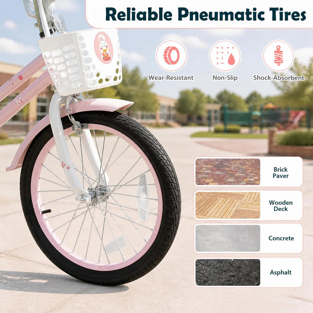 18 Inch Girls Bike with Basket F32858