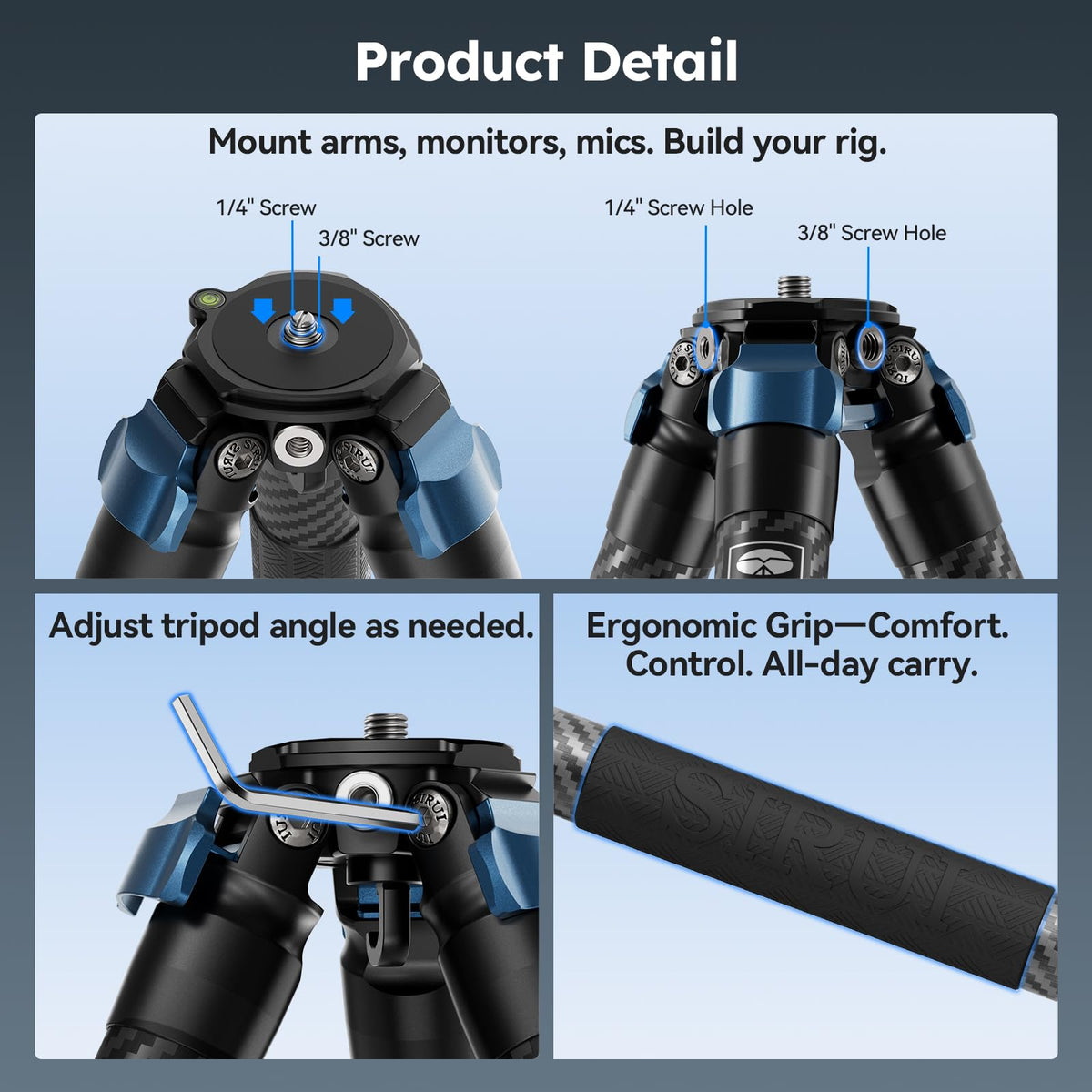Carbon Fiber Camera Tripod O2808