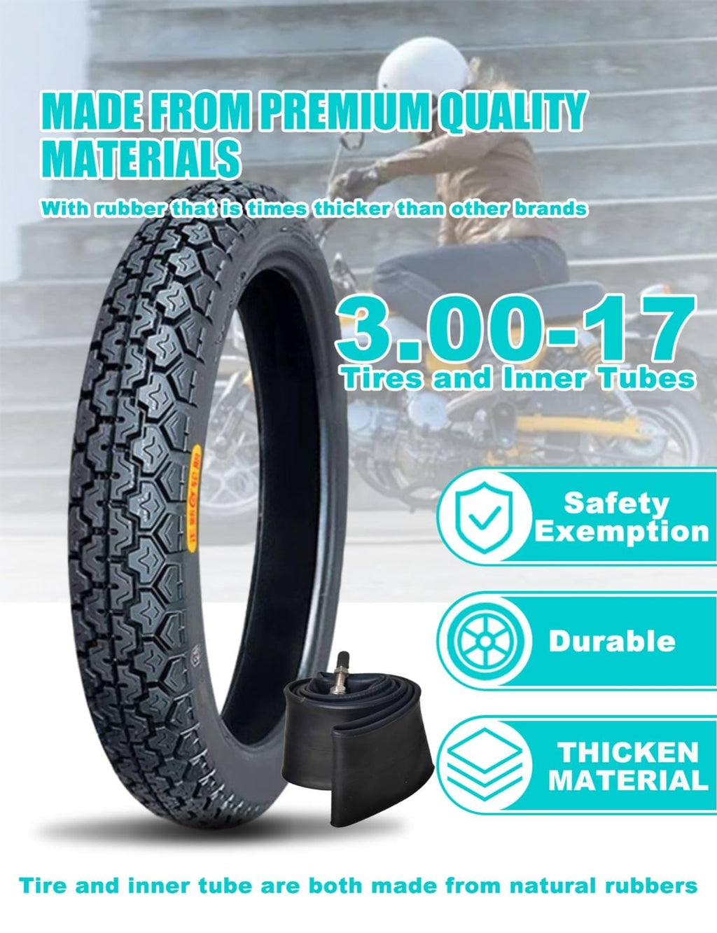 17 Dirt Bike Tire and Tube Set E385