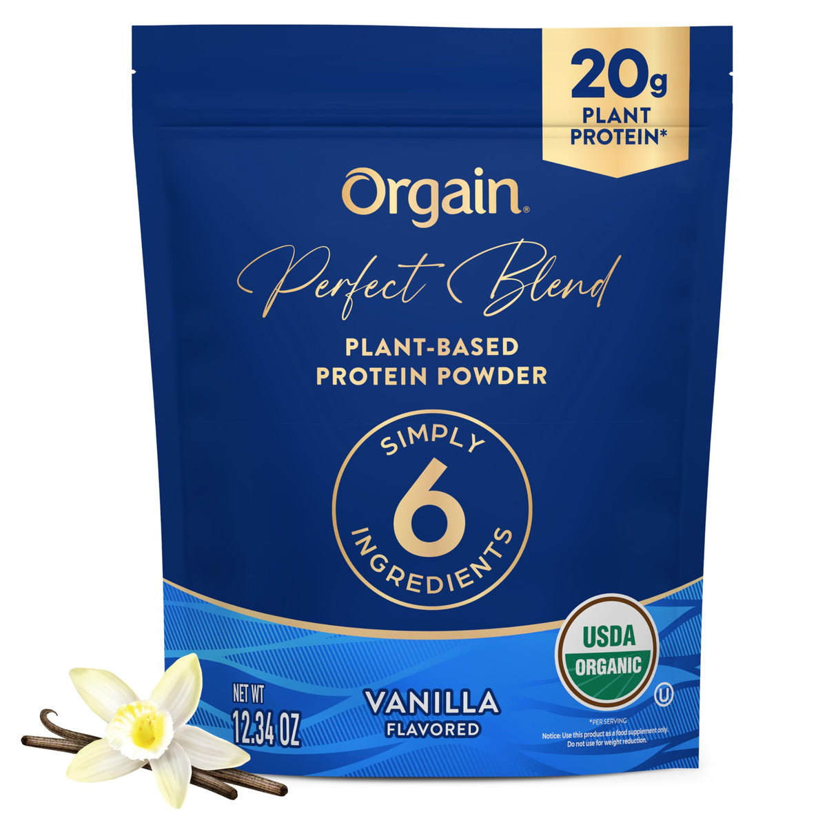 Organic Vegan Protein Powder, 20g Plant Protein, Vanilla R311428