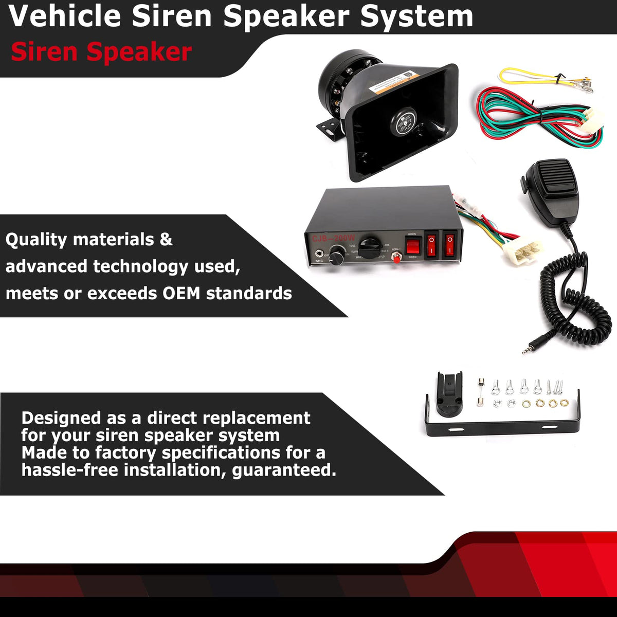 100W Wired Handheld Microphone Loudspeaker J447