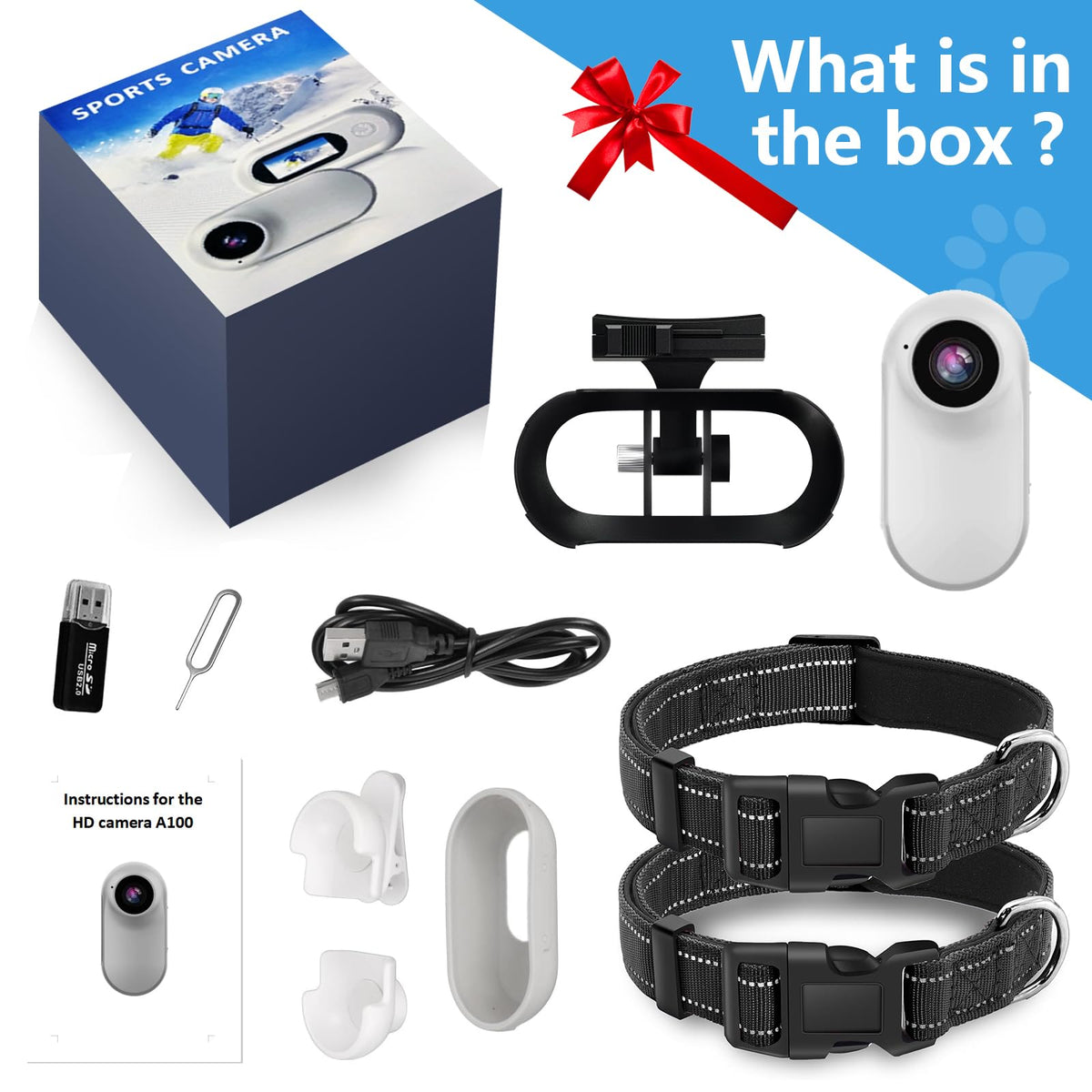 1080P Wireless Mini Pet Camera Collar Q705