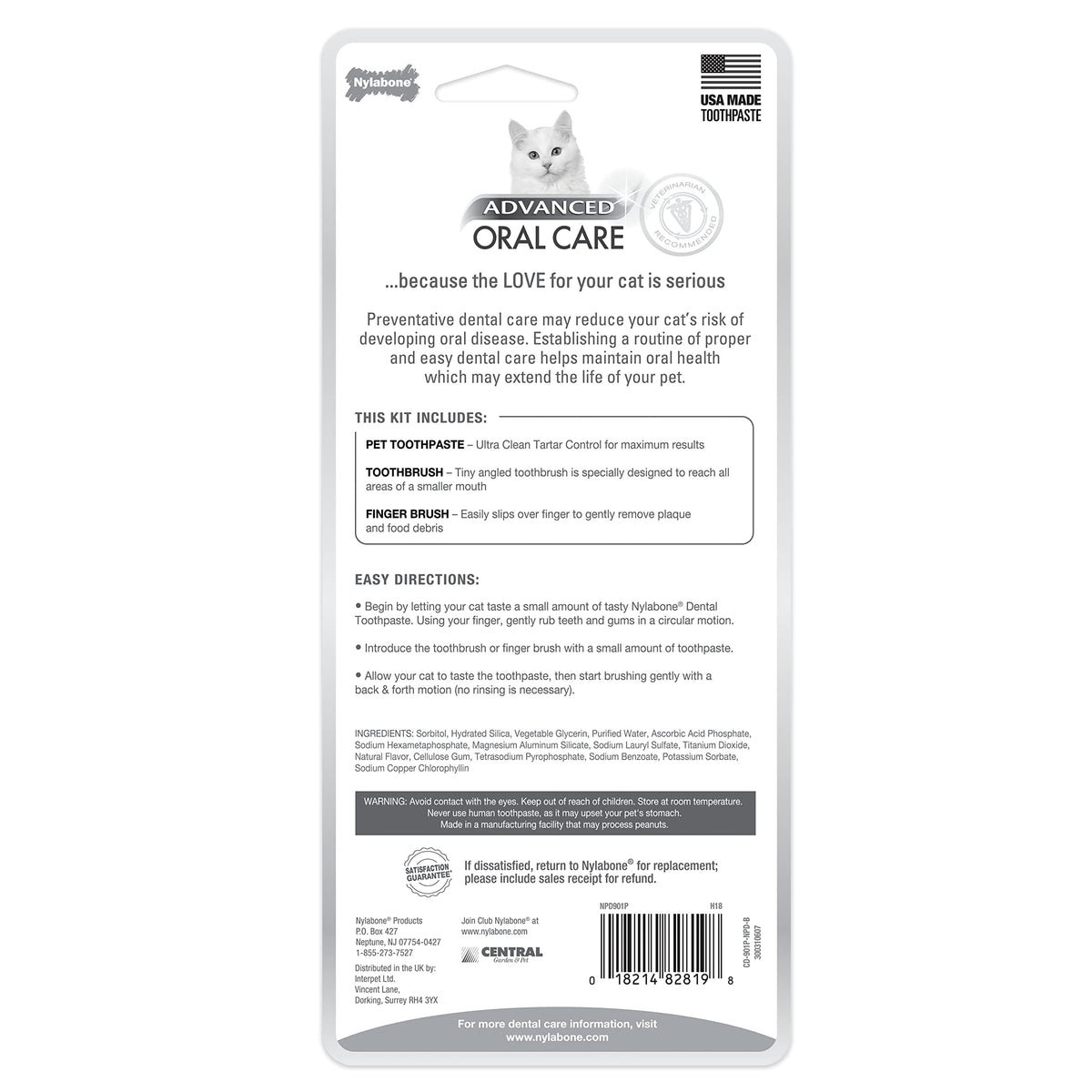 Advanced Oral Care Cat Dental Kit 3 Count O3889