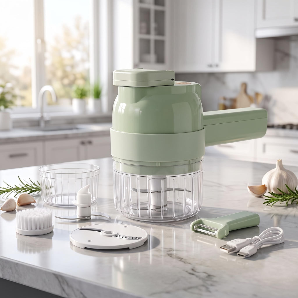 4-In-1 Electric Vegetable Cutter Set I316179