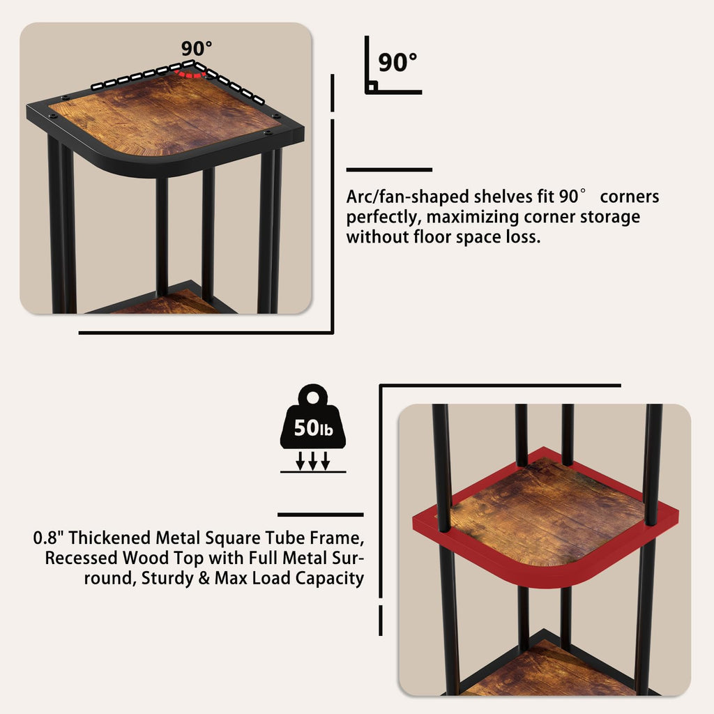5 Tier Corner Shelf A6083