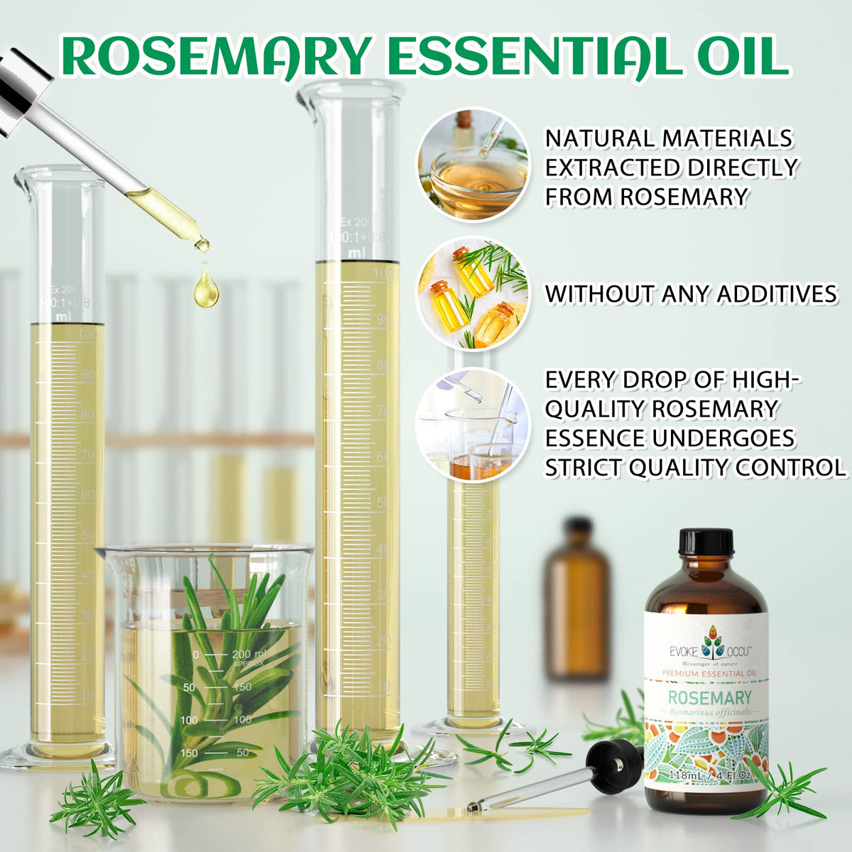 Rosemary Clary Sage Ylang Ylang Geranium Lavender Essential Oil 4 Oz E63037