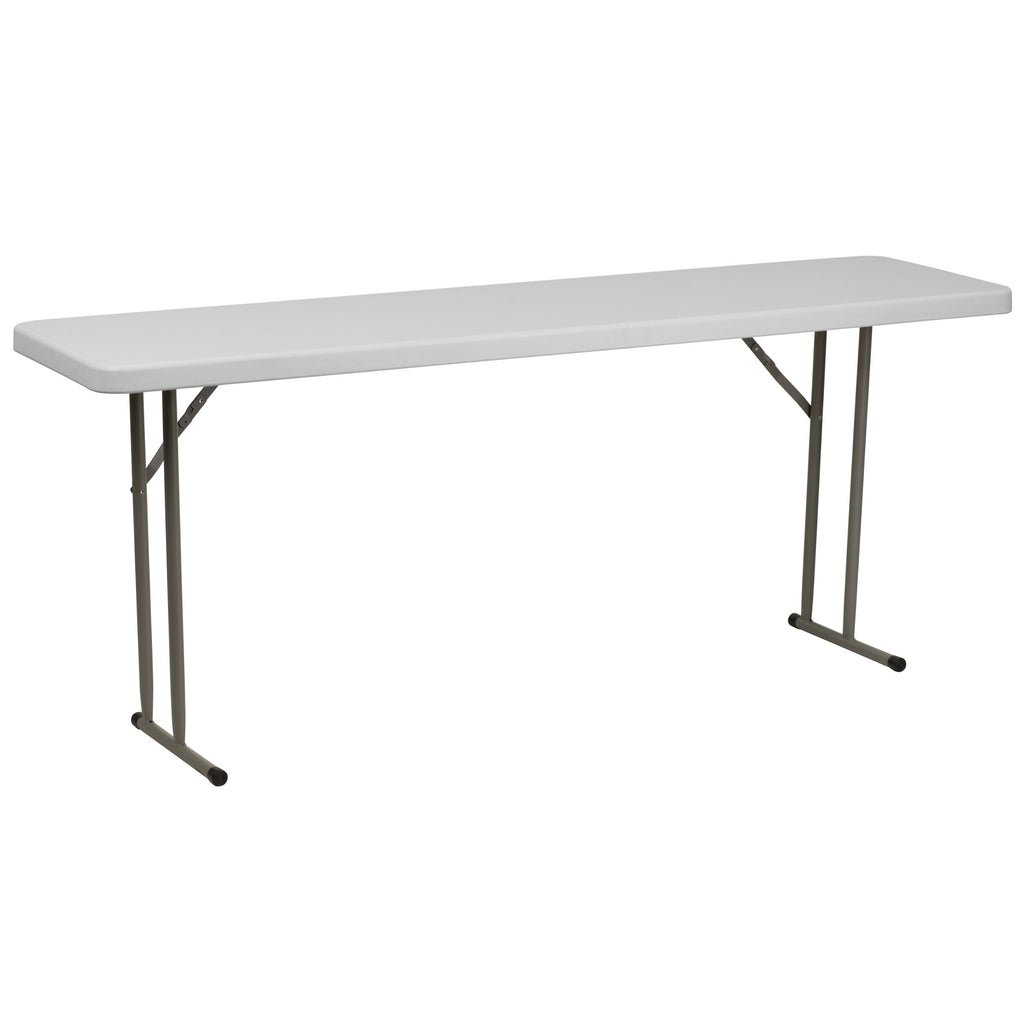 6 ft Plastic Folding Training Table R607