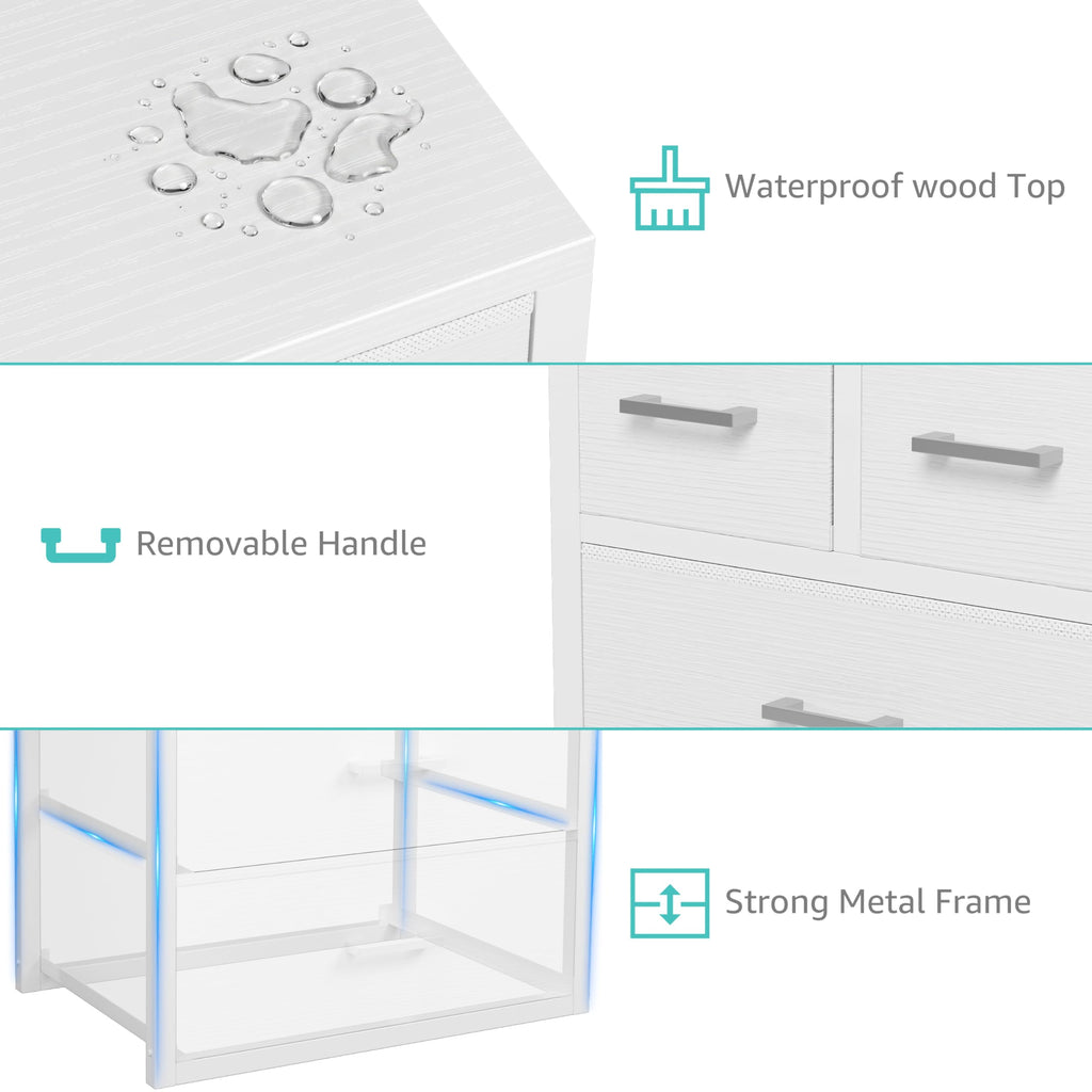 White 4 Drawer Dresser D878548