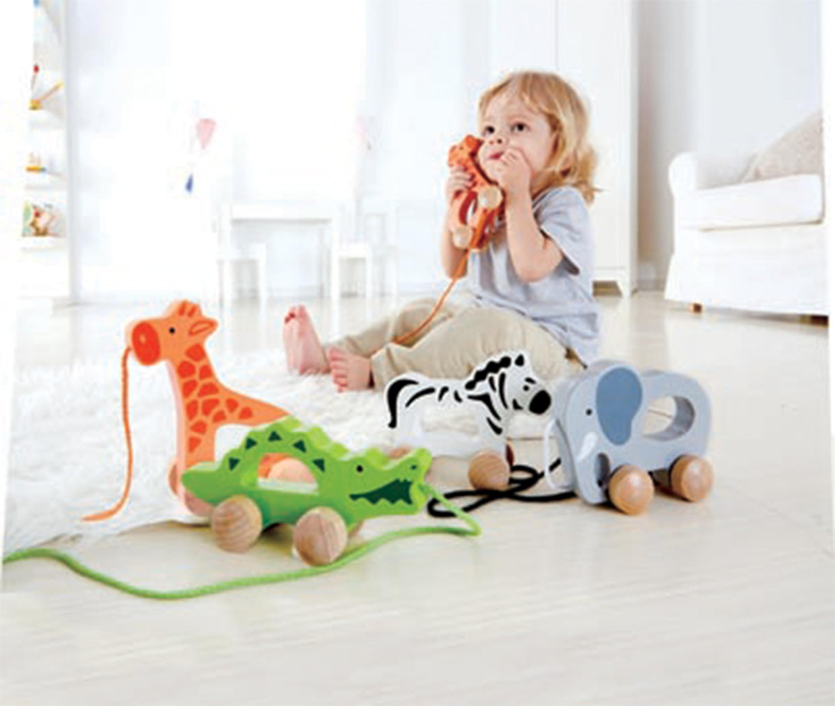 Wooden Push and Pull Toddler Toy Q811