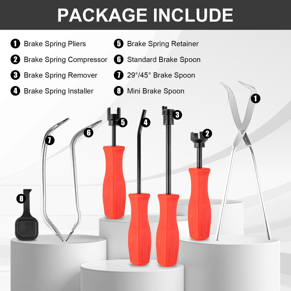 8 PC Drum Brake Tool Kit Q284
