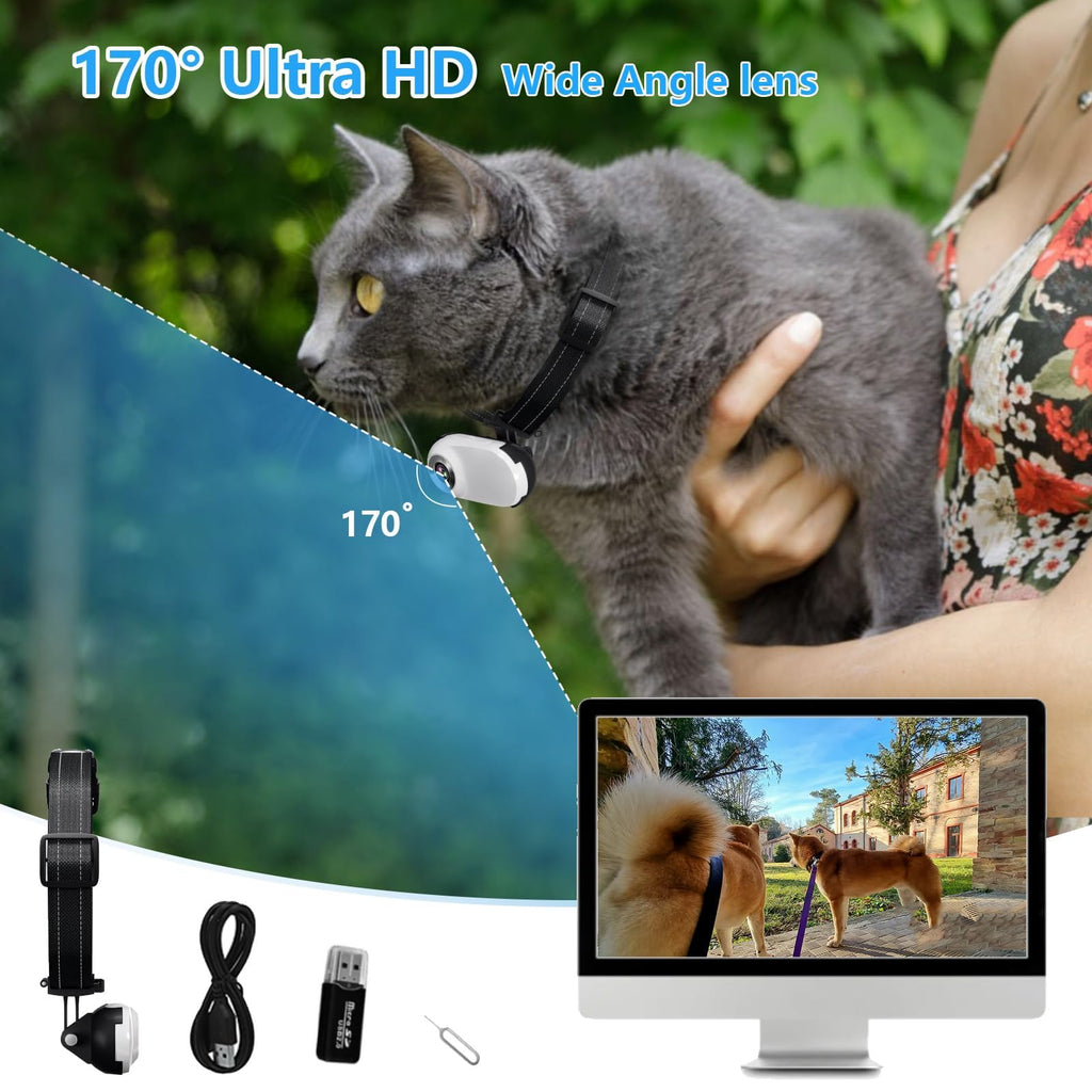 1080P Wireless Mini Pet Camera Collar Q705