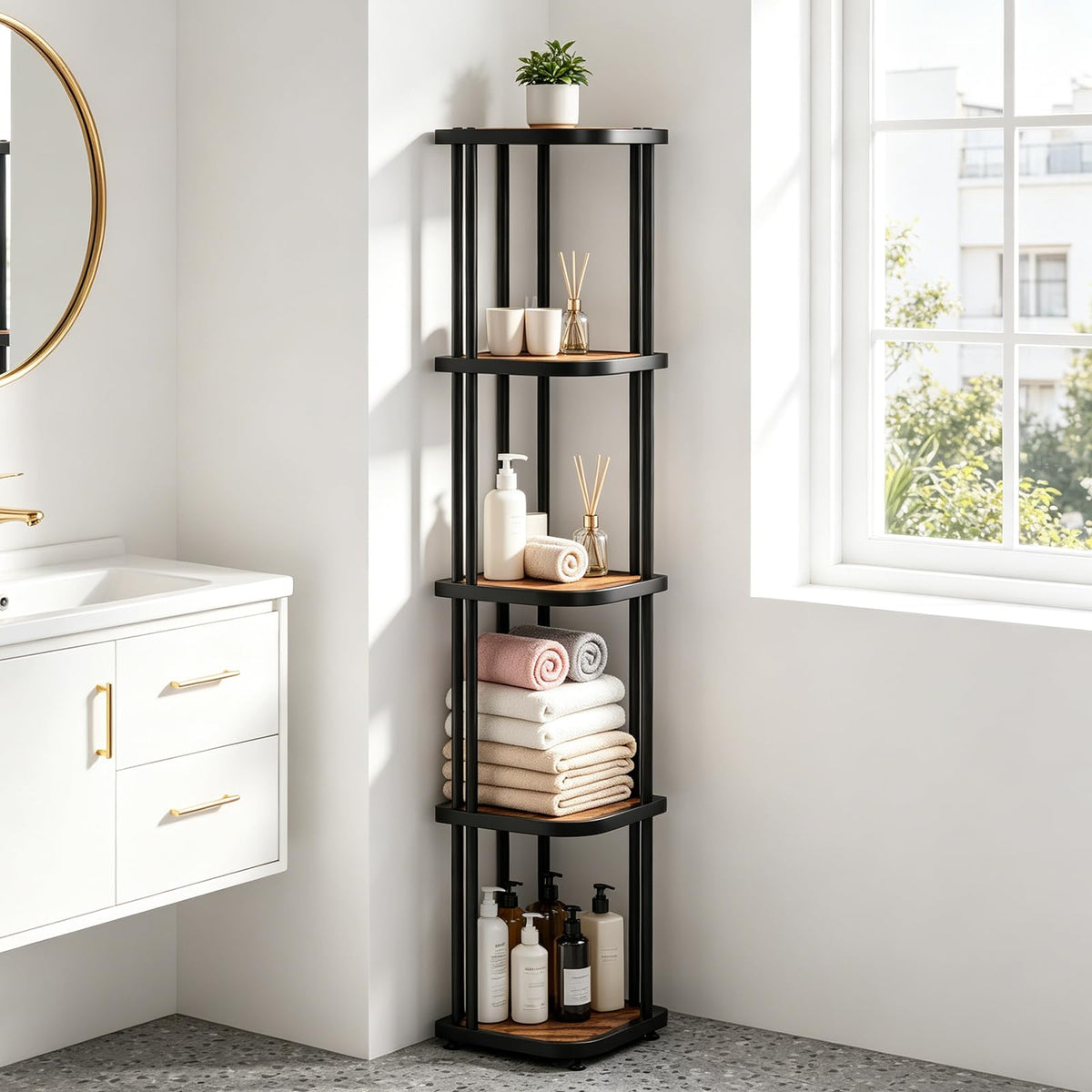 5 Tier Corner Shelf A6083
