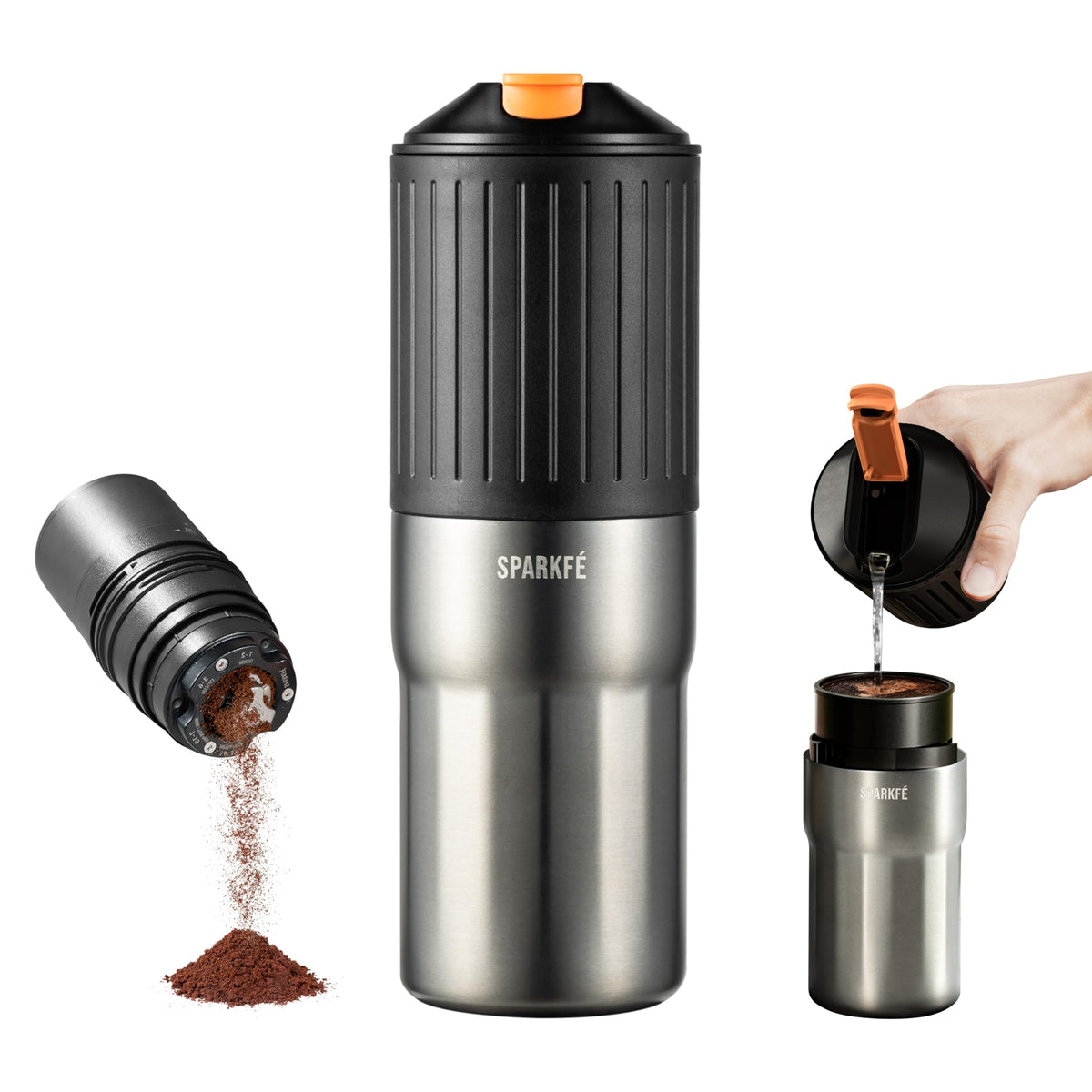 Portable Pour Over Coffee Maker with Stainless Steel Conical Burr Y9631