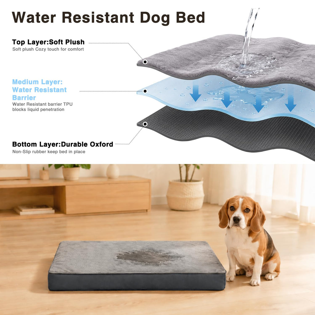 Large Plush Dog Bed with Washable Cover A6805