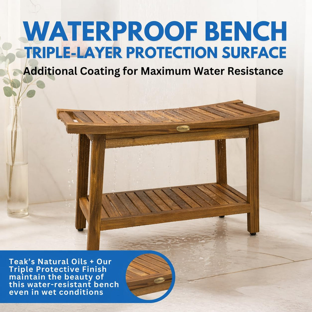 30-Inch Teak Shower Bench B550