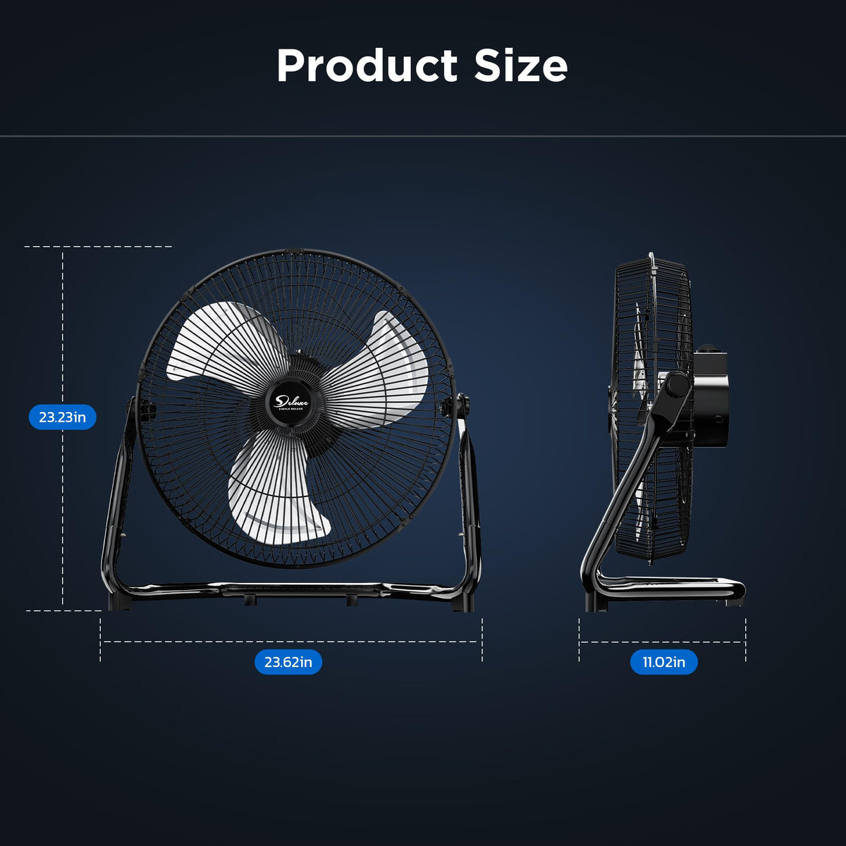 20-Inch 3-Speed High Velocity Industrial Floor Fan V610350