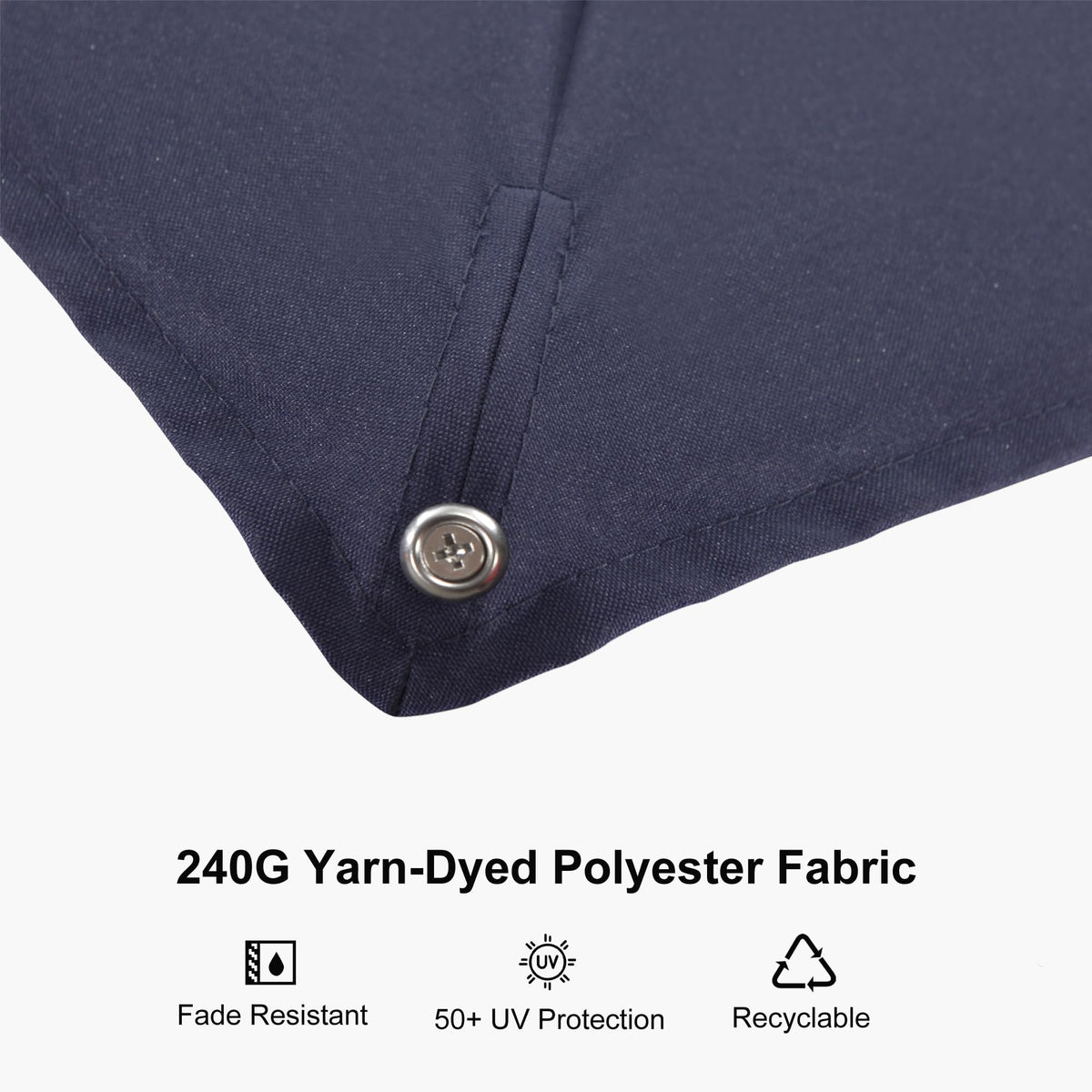 Navy Blue 9' x 9' Cantilever Umbrella T4415