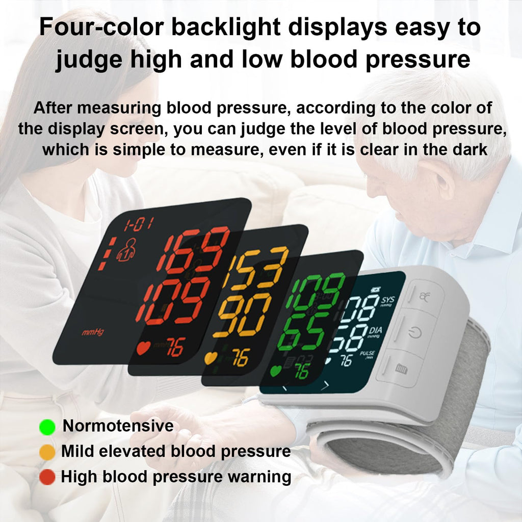 Wrist Blood Pressure Monitor with 2 Users Memory LCD Display G245995