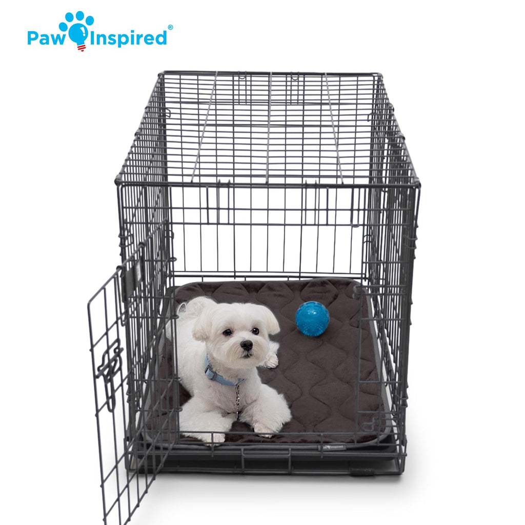 Washable Padded Crate Mats for Dogs Gray 29x18 Inch A667662