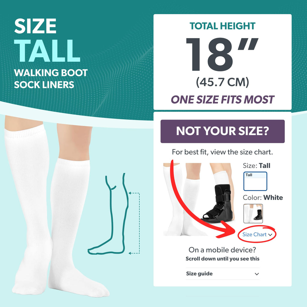 1 Pair White Tube Sock Liners G55339