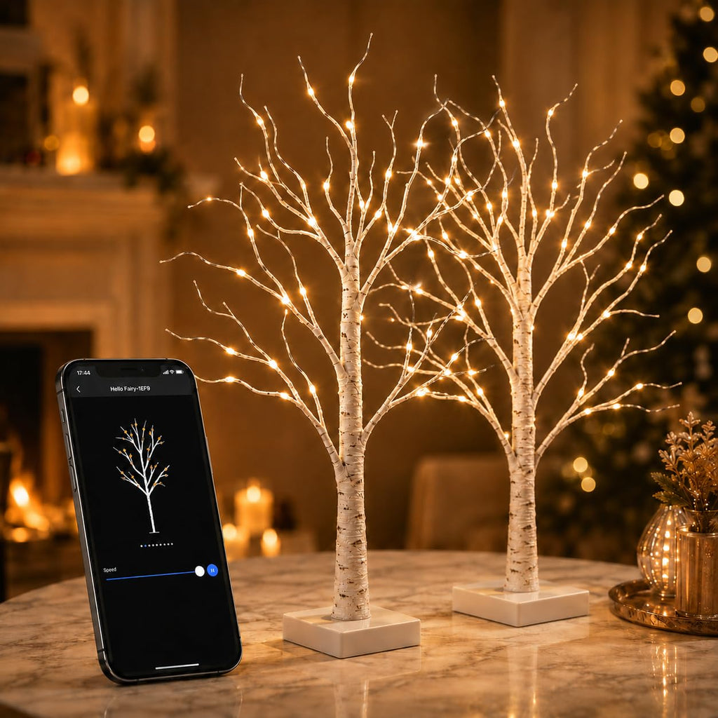 Birch Tree with Lights 2FT 2Pack Y5564