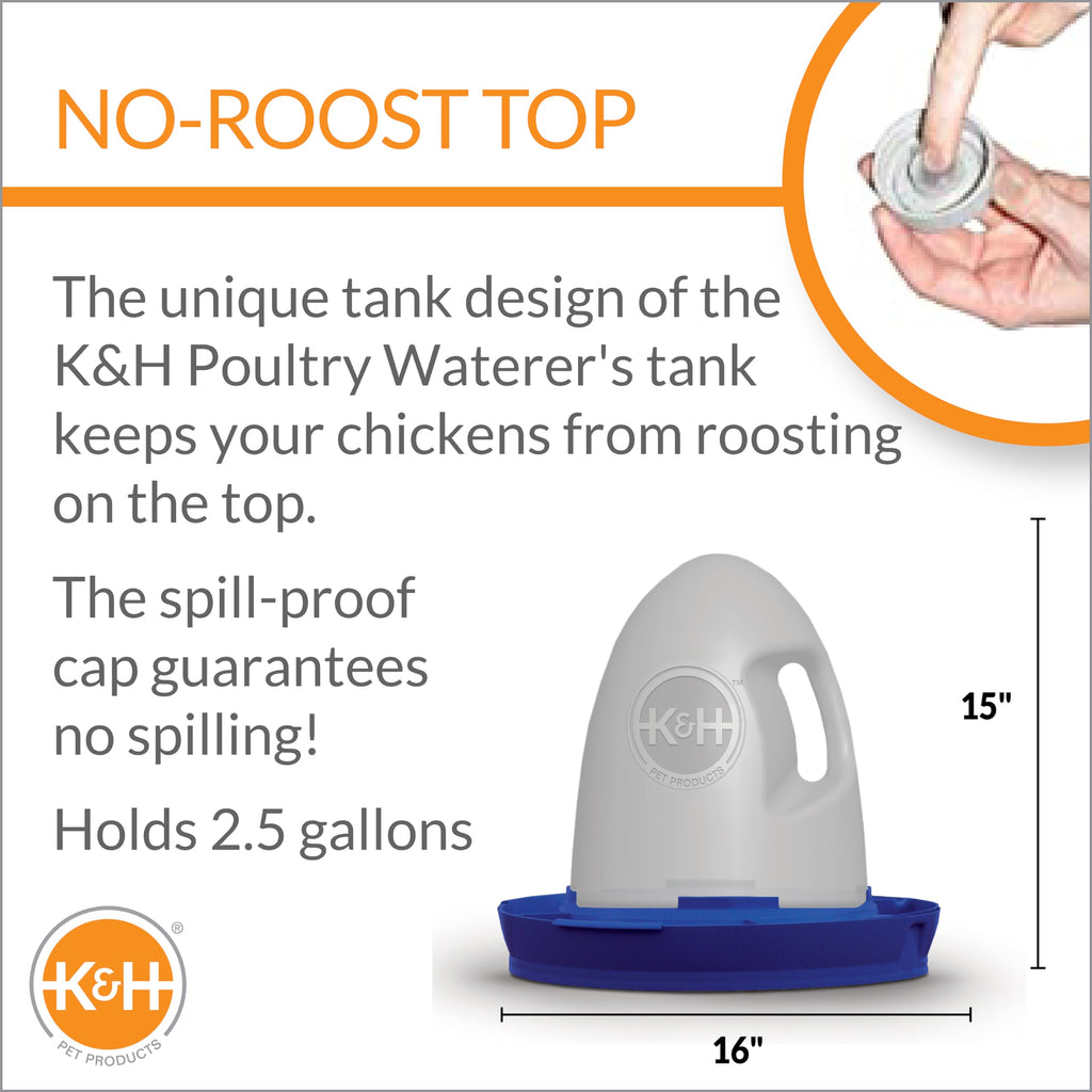 Heated Gray 2.5gal Poultry Waterer K269