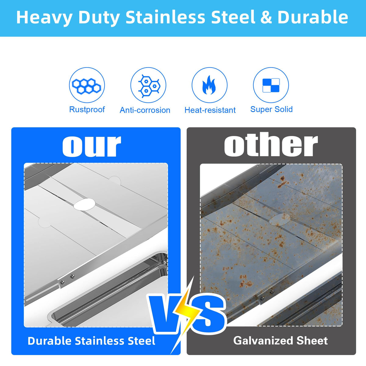 Adjustable Stainless Steel Grill Grease Tray with Catch Pan H98509