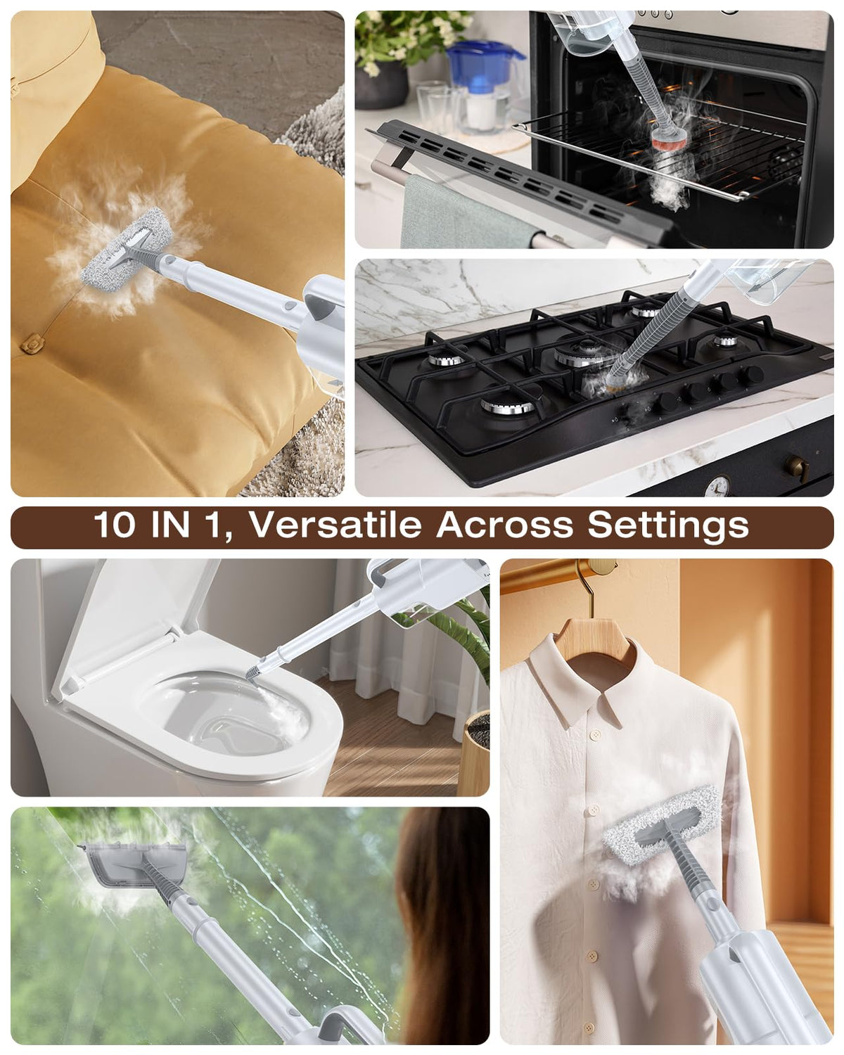 10-in-1 Detachable Handheld Steam Mop O36672