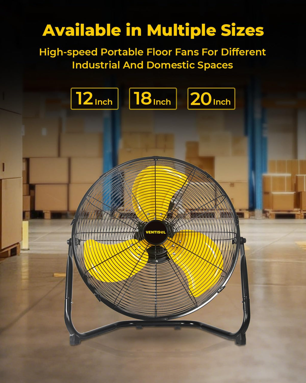 20 Inch 3 Speed Portable Floor Fan U926388
