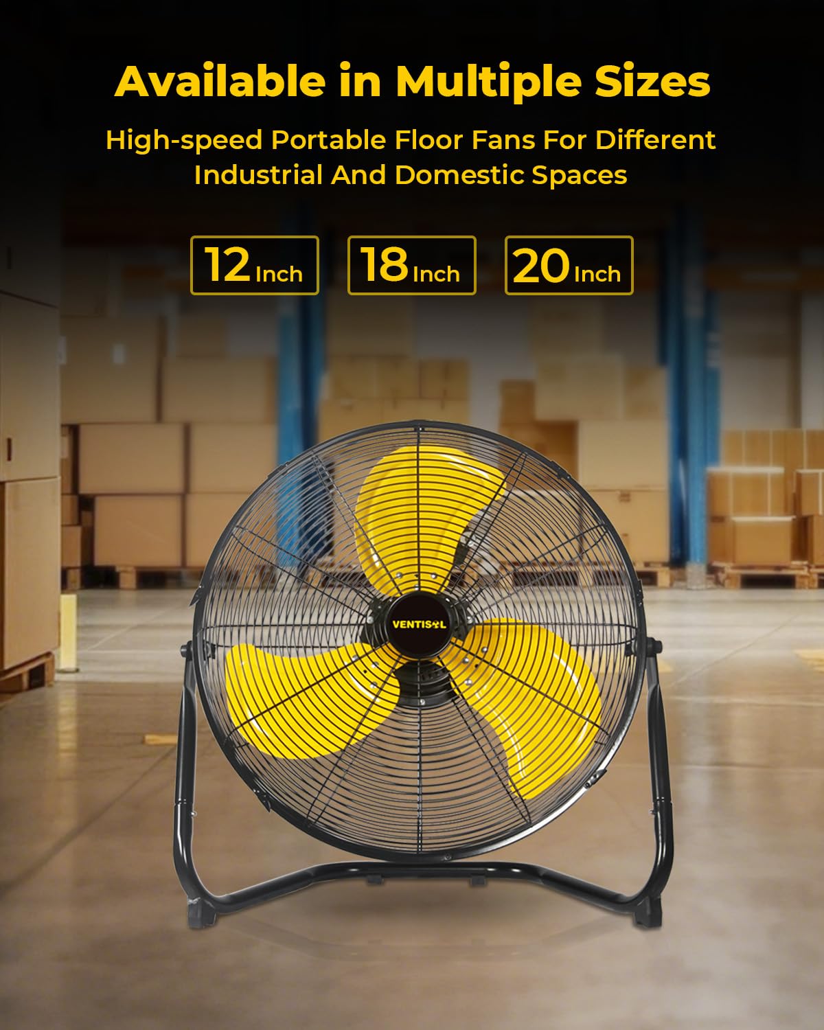 20 Inch 3 Speed Portable Floor Fan U926388
